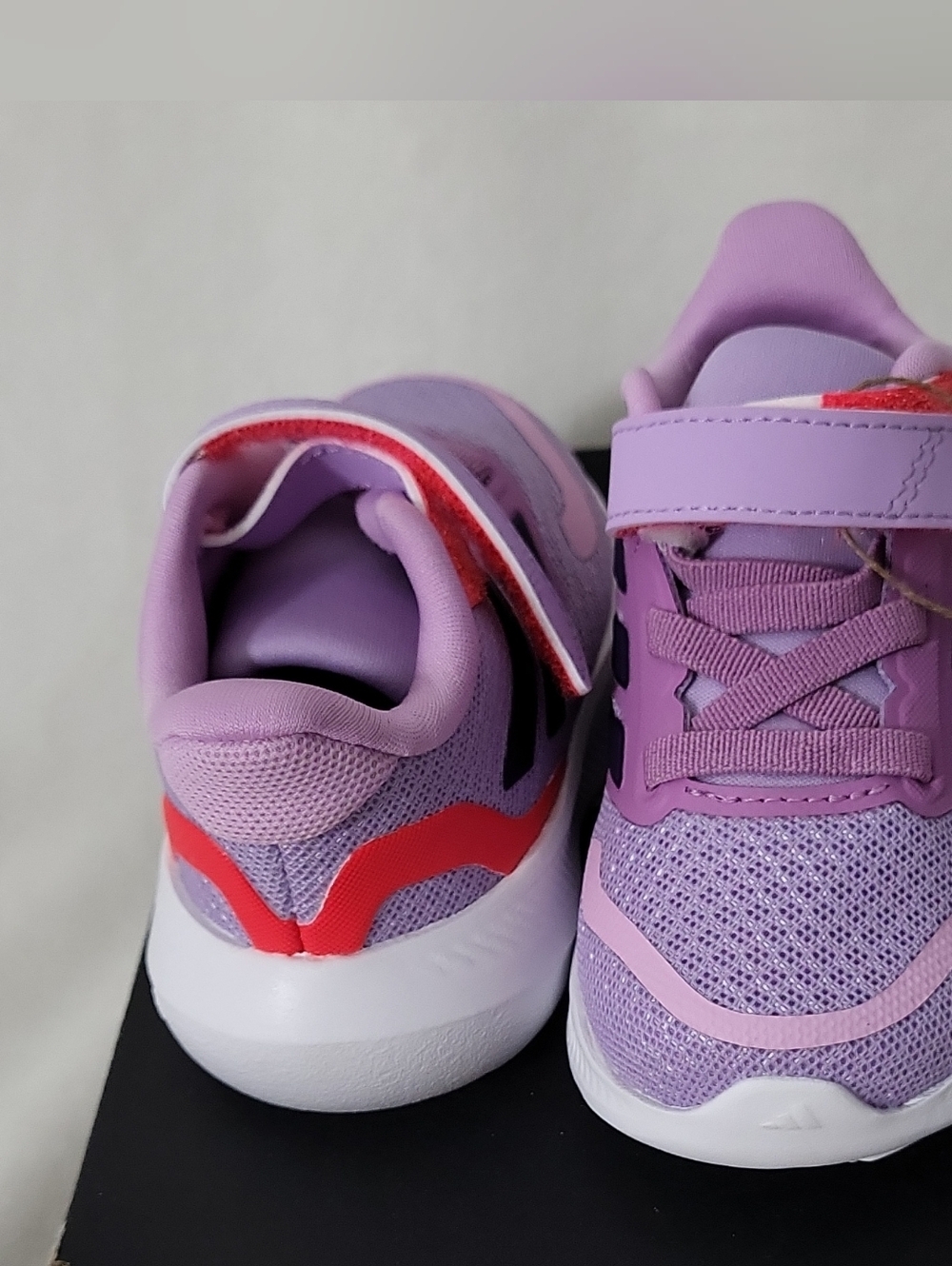 Adidas Runfalcon 5 EL I Kids Athletic Sneakers Purple US Size 5K Mesh Breathable - Picture 3 of 8